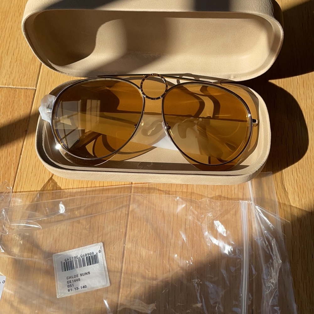 NWT Chloe Romie 61mm Aviator Sunglasses